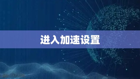 进入加速设置