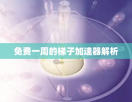 免费一周的梯子加速器解析