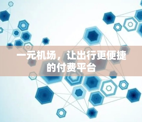 一元机场，让出行更便捷的付费平台