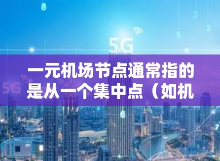 一元机场节点通常指的是从一个集中点（如机场）到各个特定区域或节点的控制和管理点。机场作为大型设施，其节点的安全性受到严格监管和管理，通常需要由相关部门负责维护和检查