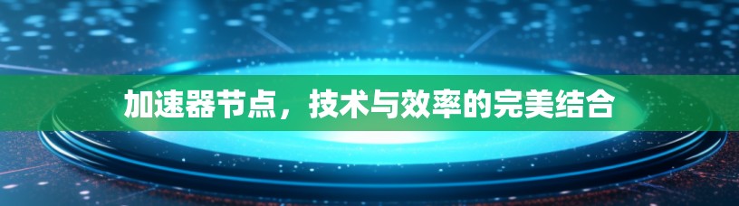 加速器节点，技术与效率的完美结合