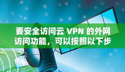 要安全访问云 VPN 的外网访问功能，可以按照以下步骤操作